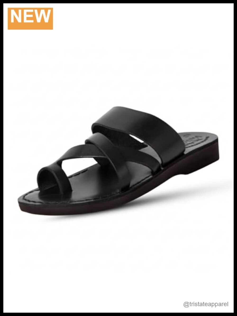 Handmade Leather Slide Sandals from Jerusalem